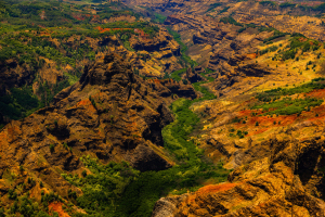 Kauai Helicopter Tours over Waimea Canyon