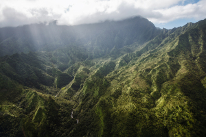 Mt. Waialeale Crater aerial view