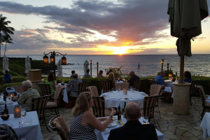 Wailea Maui Romantic sunset dinner at Ferraros